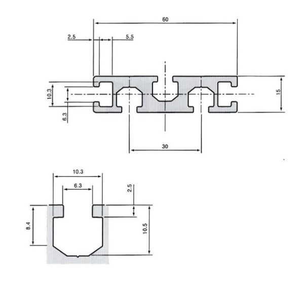 Nhôm định hình MP15x60 - Hình ảnh 2