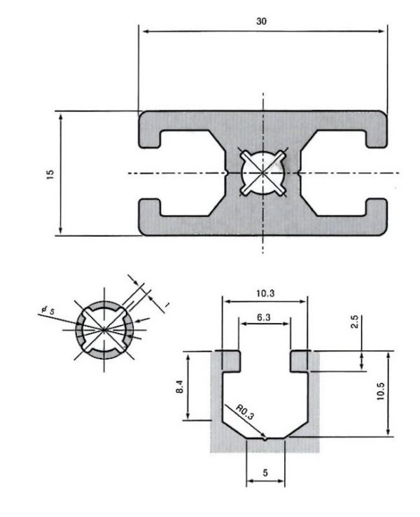 Nhôm định hình MP15x30 - Hình ảnh 2